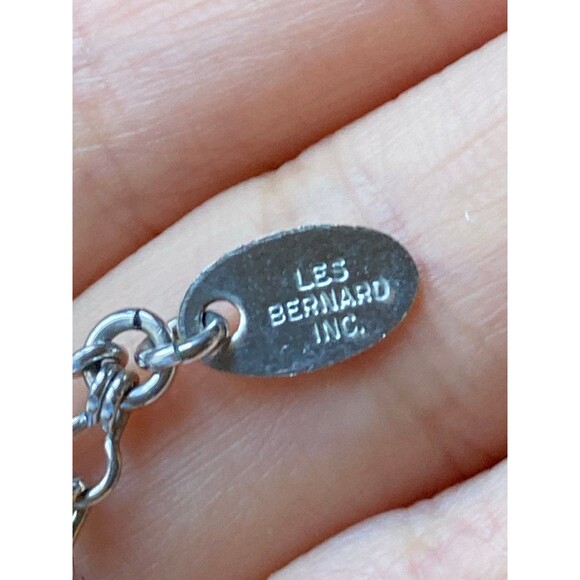 Designer Les Bernard crystal Christmas snowflake Pendant Necklace - Picture 5 of 5